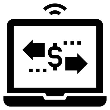 bankacılık düz simgesi, vektör illüstrasyonu