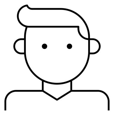 insan başı simgesi, yüz avatarı, vektör 