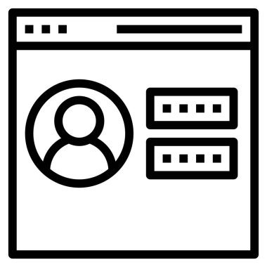 Web, vektör illüstrasyonu için giriş simgesi 