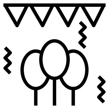 Web için parti simgesi, vektör illüstrasyonu