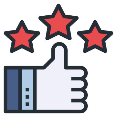 Sadakat düz simgesi, vektör illüstrasyonu