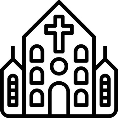 Web için kilise simgesi, vektör illüstrasyonu