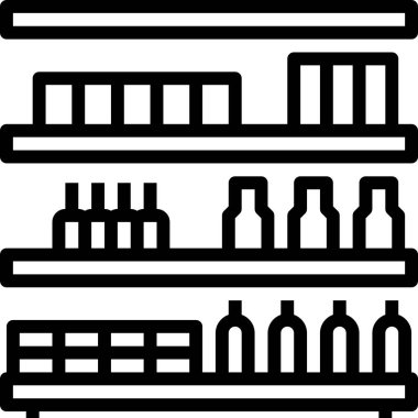 Web için market simgesi, vektör illüstrasyonu