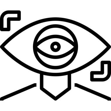 Web, vektör illüstrasyonu için vizyon simgesi