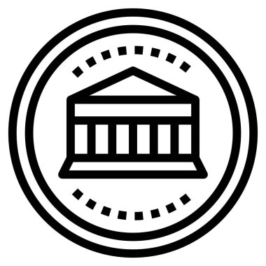 Banka oluşturma vektör simgesi.