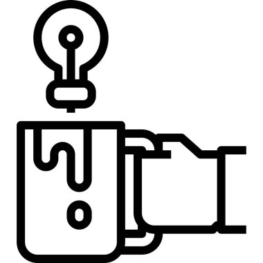 Bilim ve teknoloji çizgi vektör simgesi.