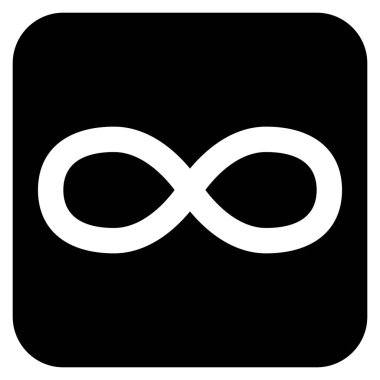 Web, vektör illüstrasyonu için sonsuzluk simgesi 
