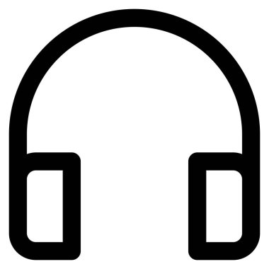 Web, vektör illüstrasyonu için kulaklık simgesi 