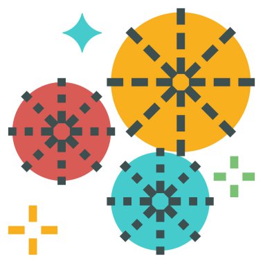 Web için havai fişek simgesi, vektör illüstrasyonu