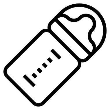 bebek şişe düz simgesi, vektör illüstrasyonu