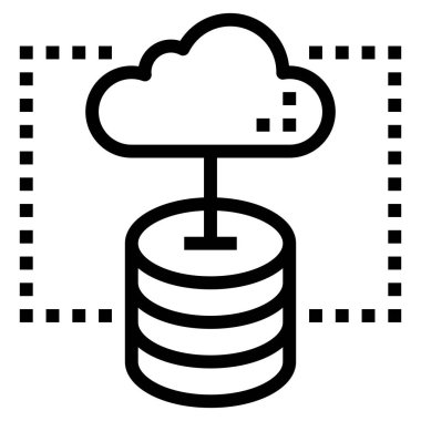 Web, vektör illüstrasyonu için bilgisayar sunucu simgesi 