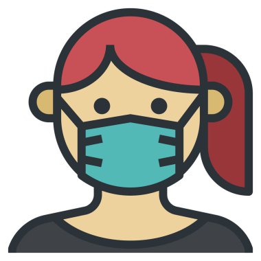 Web sitesi, uygulama, sunum, broşür vb için maske modern konsept ui / ux simgesi.