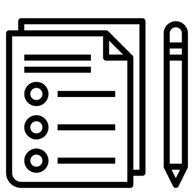 Düz simge, vektör resimlemesini test et  