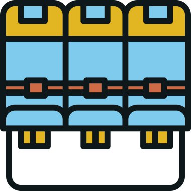 Web, web sitesi, vektör illüstrasyonu için satır simgesi