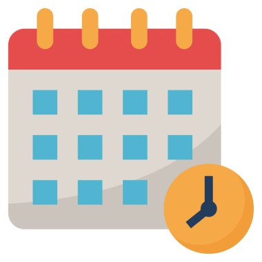 tarih simgesi, vektör illüstrasyonu 