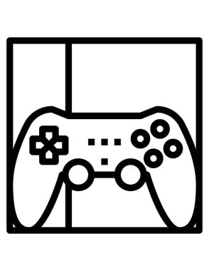 oyun denetleyici simgesi, vektör illüstrasyonu