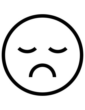 üzgün yüz, vektör illüstrasyonu