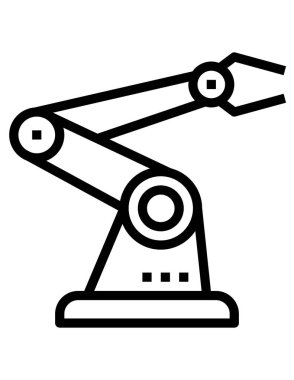 robot düz simgesi, vektör illüstrasyonu