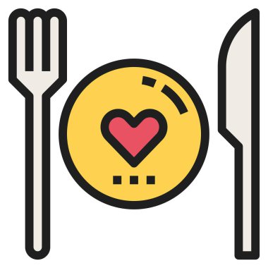 Web için sağlıklı besin simgesi, vektör illüstrasyonu  