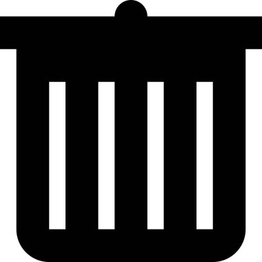 bin düz simge, vektör illüstrasyonu