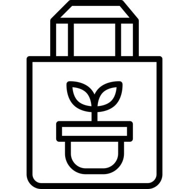 Web, vektör illüstrasyonu için tote simgesi