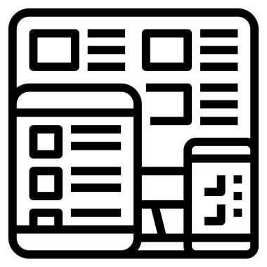 Web sitesi vektör simgesi, İnternet sayfası optimizasyonu