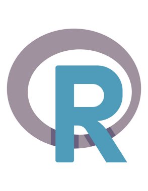 Web, vektör illüstrasyonu için r-programlama simgesi 