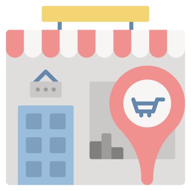 storefront concept icon for website, app, presentaion, etc.