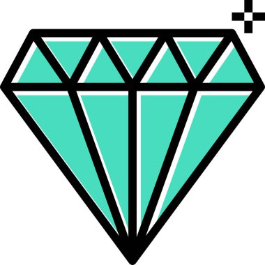 Web için elmas simgesi, vektör illüstrasyonu