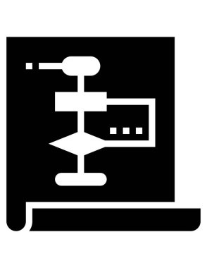 Algoritma simgesi, vektör illüstrasyonu   