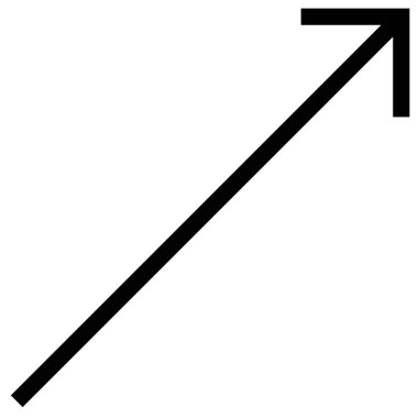 ok düz simgesi, vektör illüstrasyonu