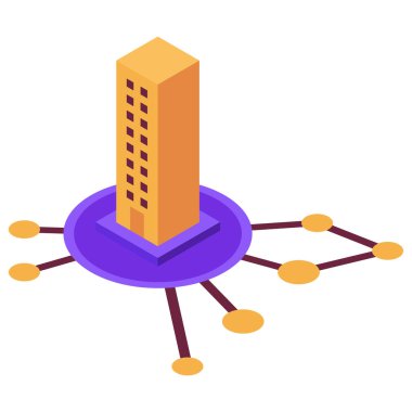 öngörü düz simgesi, vektör illüstrasyonu