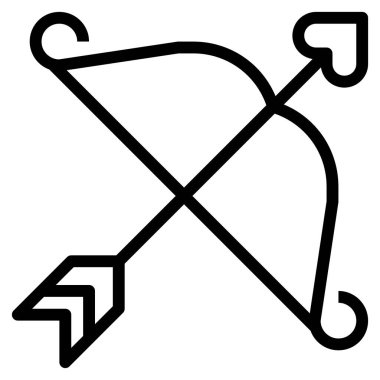 Web, vektör illüstrasyonu için cupid simgesi