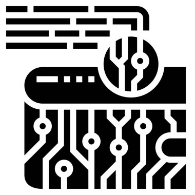 Web, vektör illüstrasyonu için dijital cüzdan simgesi