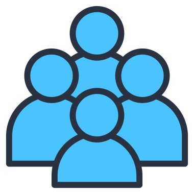 Web, vektör illüstrasyonu için insanlar simgesi 