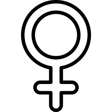 Web için kadın simgesi, vektör illüstrasyonu