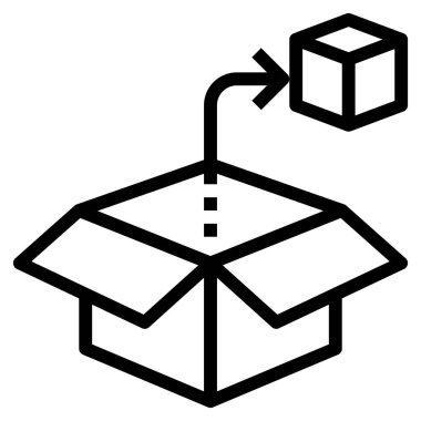 lojistik ve dağıtım çizgisi vektör simgesi.