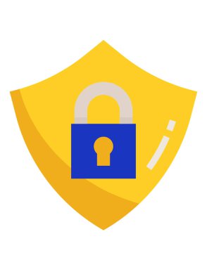  Güvenlik koruma kalkanı, vektör illüstrasyonu