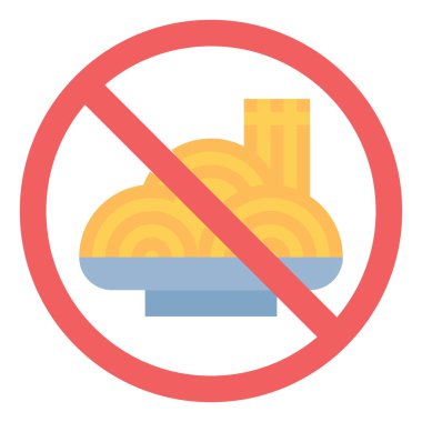 karbonhidrat düz simge, vektör illüstrasyonu 