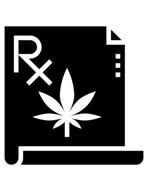 Kenevir marihuana bitkisinin vektör çizimi, çiçek ilacı