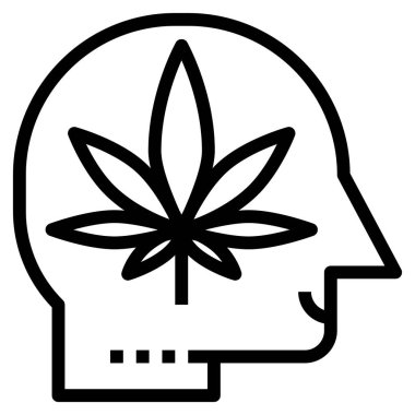 Web sitesi, uygulama, sunum, broşür vb için marihuana modern konsept ui / ux simgesi.