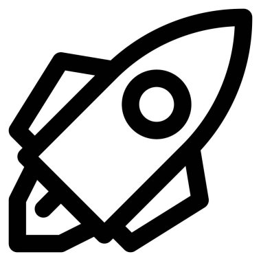 Web için roket simgesi, vektör illüstrasyonu