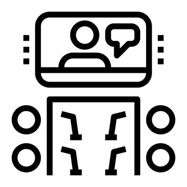 Web, vektör illüstrasyonu için video simgesi