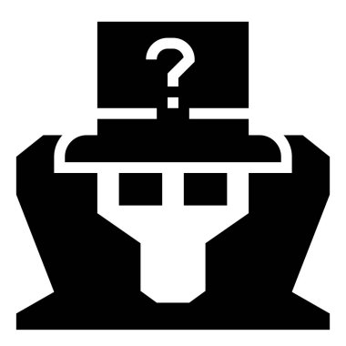 gizemli düz simge, vektör illüstrasyonu