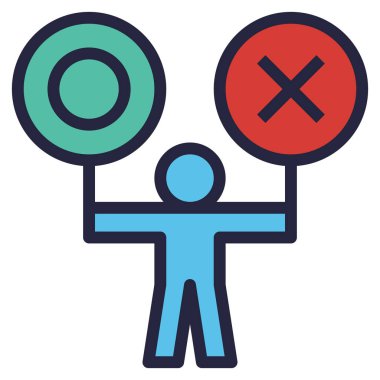 karar simgesi, vektör illüstrasyonu