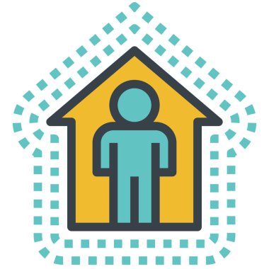 Ev simgesi, vektör illüstrasyonu 