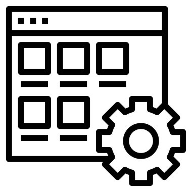 Web, vektör illüstrasyonu için simge ayarlanıyor