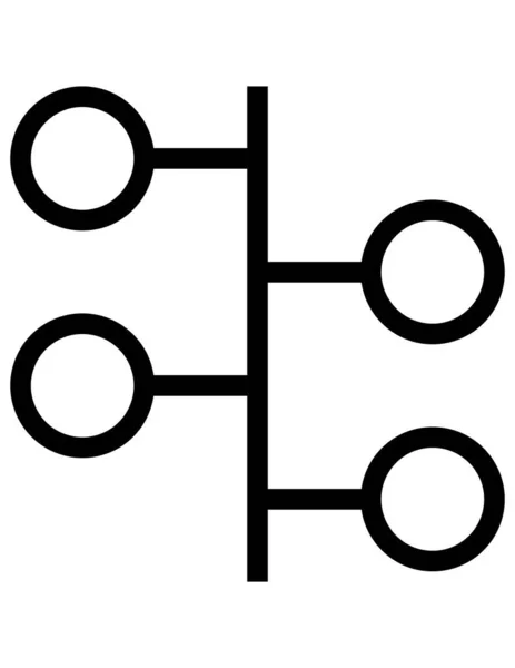 Ikona Wektora Linii Nauki Technologii — Wektor stockowy