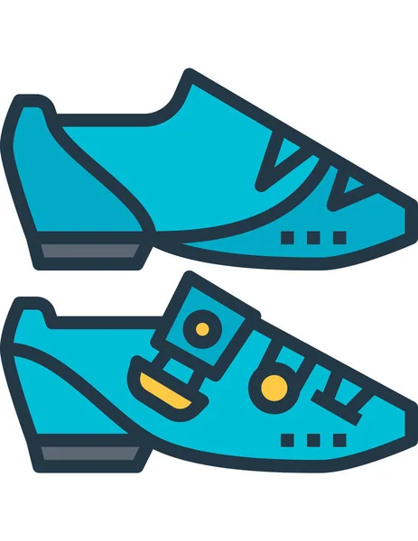 Bicycle Shoes Flat Icon Vector Illustration — Stock Vector