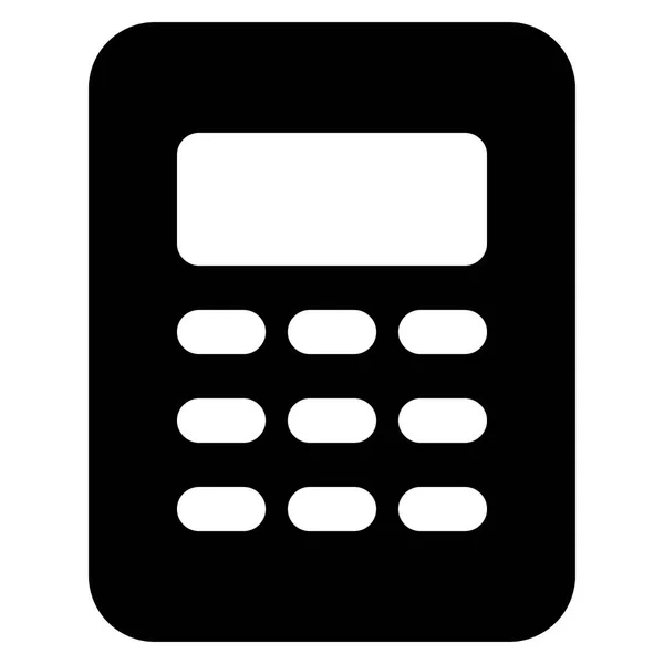 Calculator Platte Pictogram Vector Illustratie — Stockvector